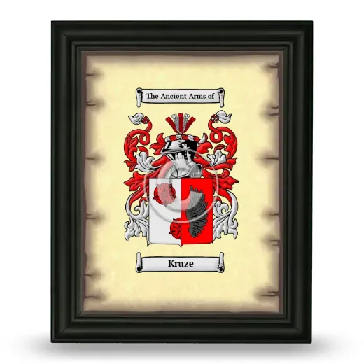 Kruze Coat of Arms Framed - Black