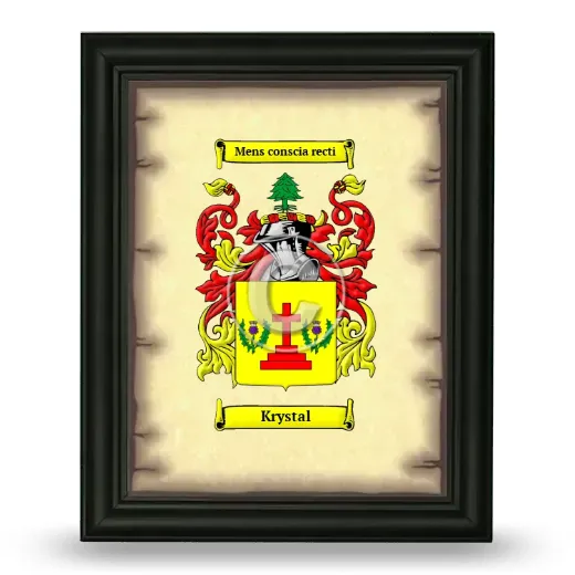 Krystal Coat of Arms Framed - Black