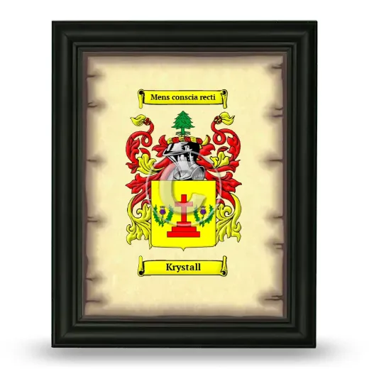 Krystall Coat of Arms Framed - Black
