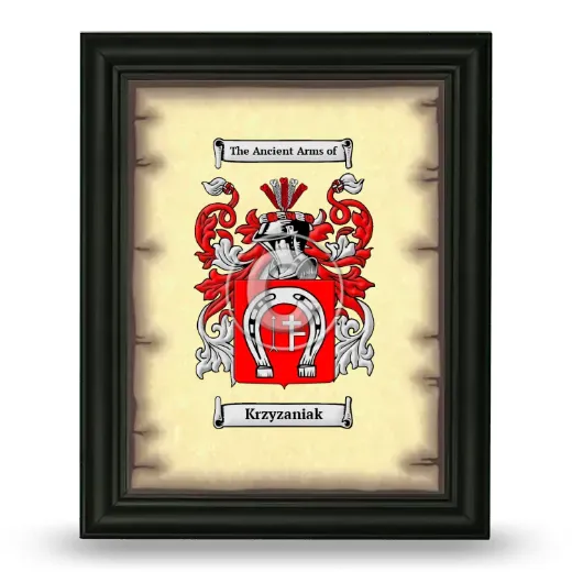 Krzyzaniak Coat of Arms Framed - Black