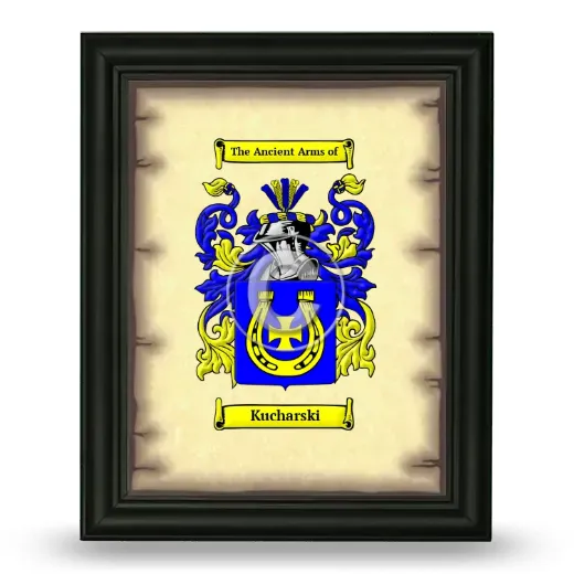Kucharski Coat of Arms Framed - Black