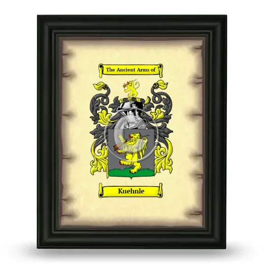 Kuehnle Coat of Arms Framed - Black
