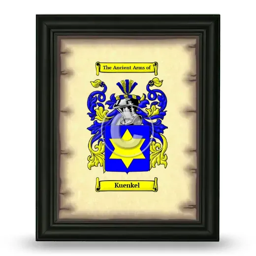 Kuenkel Coat of Arms Framed - Black