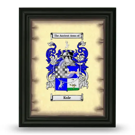 Kule Coat of Arms Framed - Black