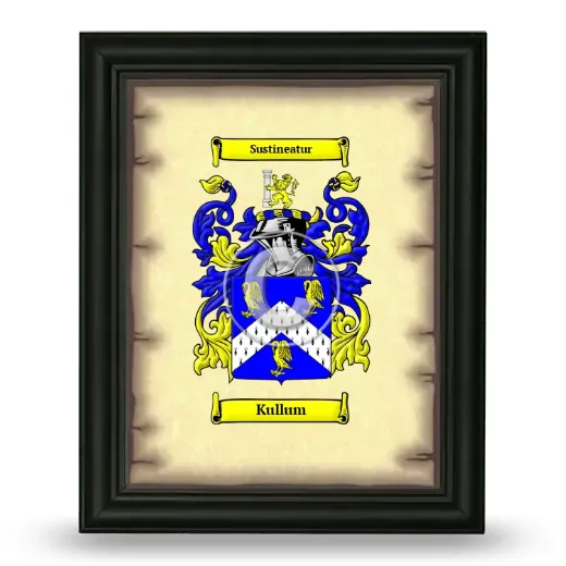 Kullum Coat of Arms Framed - Black