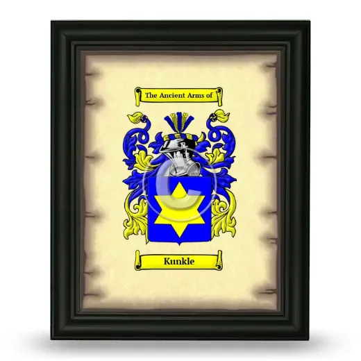 Kunkle Coat of Arms Framed - Black