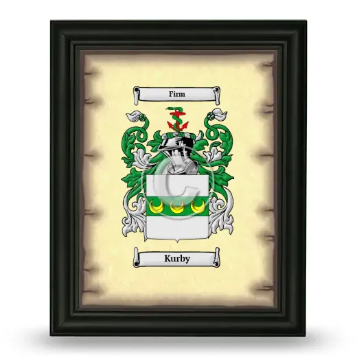 Kurby Coat of Arms Framed - Black