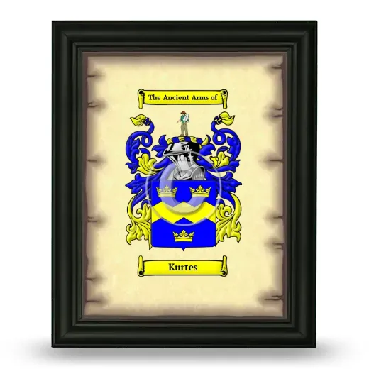 Kurtes Coat of Arms Framed - Black