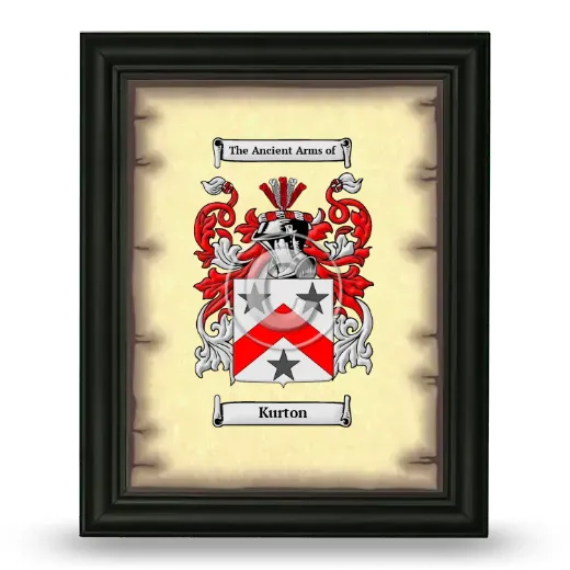 Kurton Coat of Arms Framed - Black