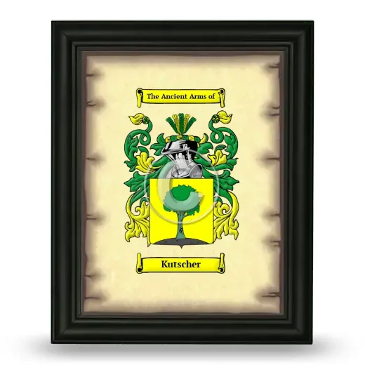 Kutscher Coat of Arms Framed - Black
