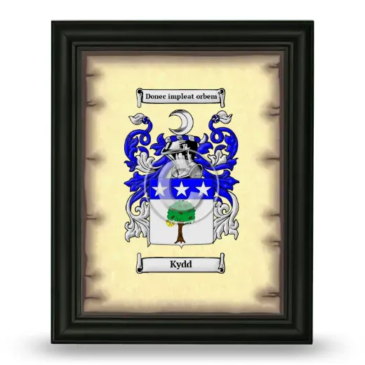 Kydd Coat of Arms Framed - Black