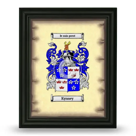 Kynney Coat of Arms Framed - Black