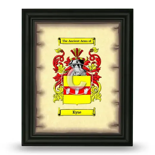 Kyse Coat of Arms Framed - Black