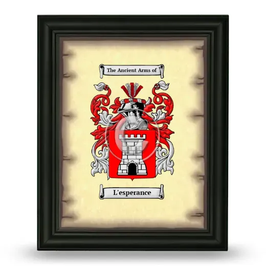 L'esperance Coat of Arms Framed - Black