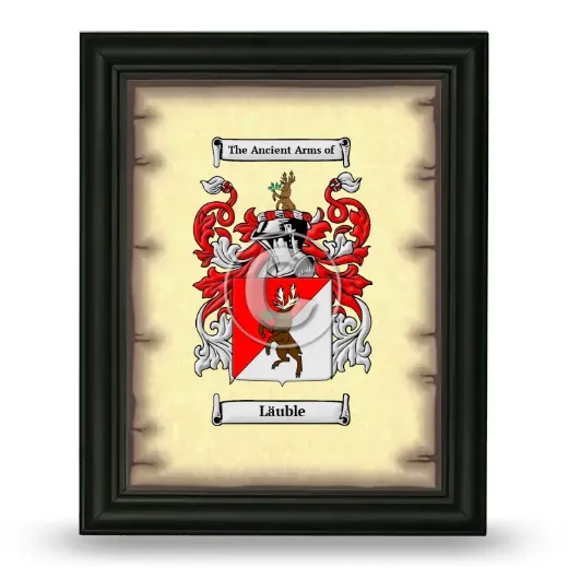 Läuble Coat of Arms Framed - Black