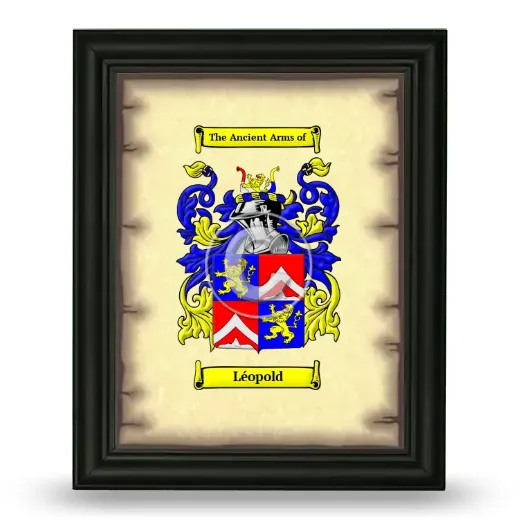 Léopold Coat of Arms Framed - Black