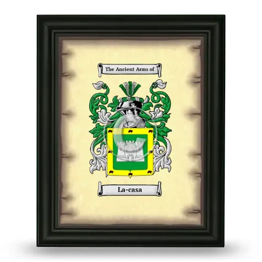 La-casa Coat of Arms Framed - Black