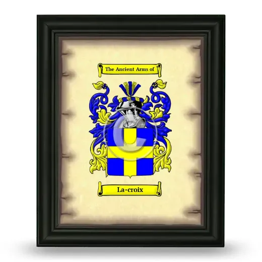 La-croix Coat of Arms Framed - Black
