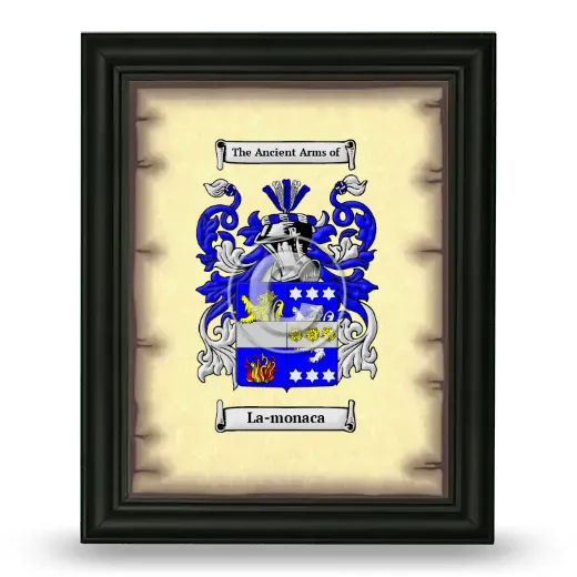 La-monaca Coat of Arms Framed - Black