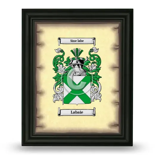 Labaie Coat of Arms Framed - Black