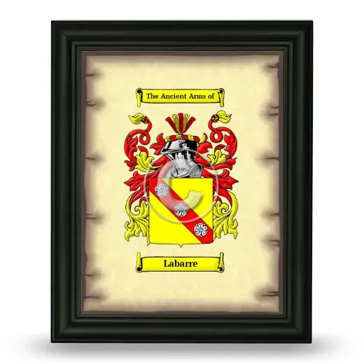 Labarre Coat of Arms Framed - Black