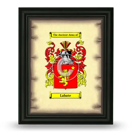 Labate Coat of Arms Framed - Black