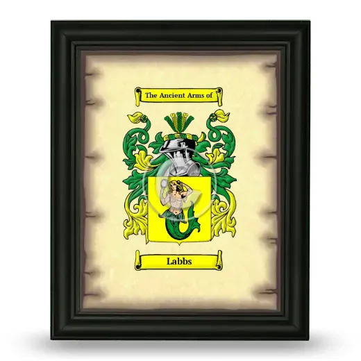 Labbs Coat of Arms Framed - Black