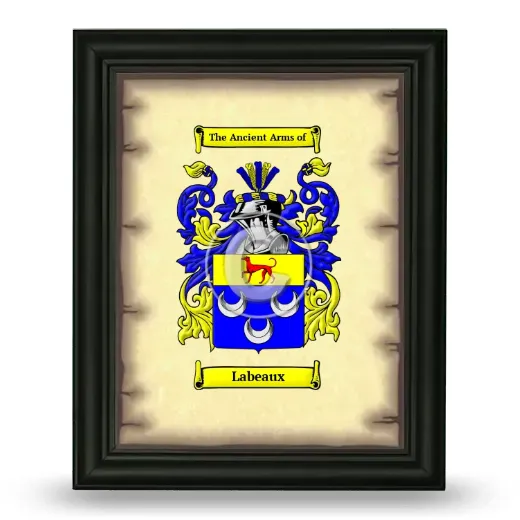 Labeaux Coat of Arms Framed - Black