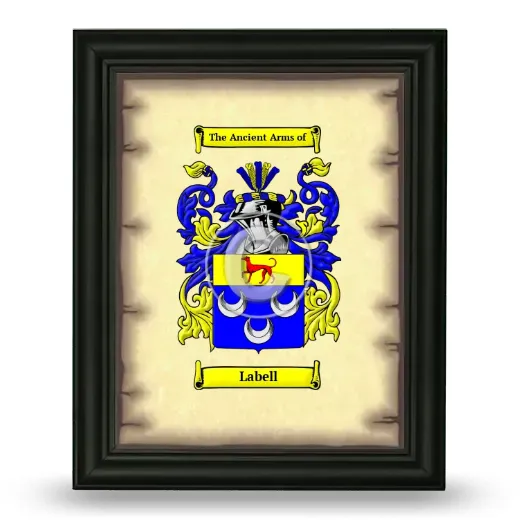 Labell Coat of Arms Framed - Black