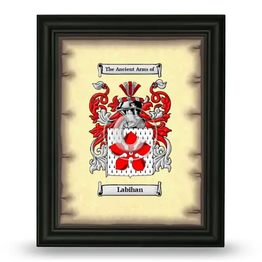 Labihan Coat of Arms Framed - Black