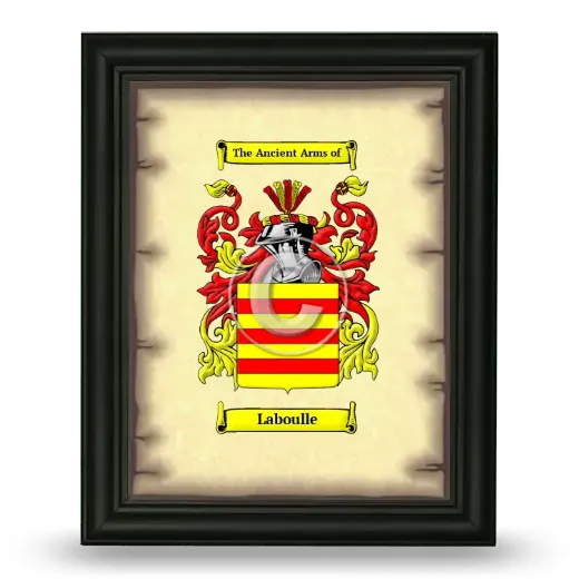 Laboulle Coat of Arms Framed - Black