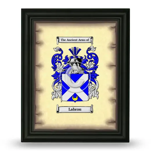 Labrou Coat of Arms Framed - Black