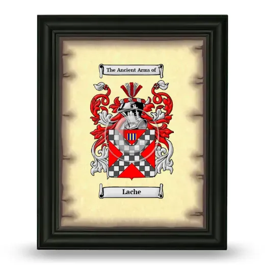 Lache Coat of Arms Framed - Black