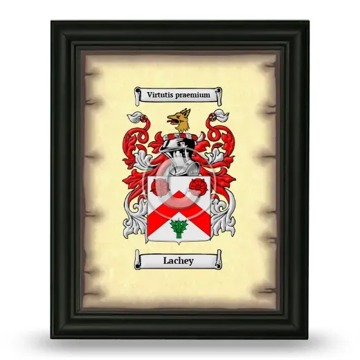 Lachey Coat of Arms Framed - Black