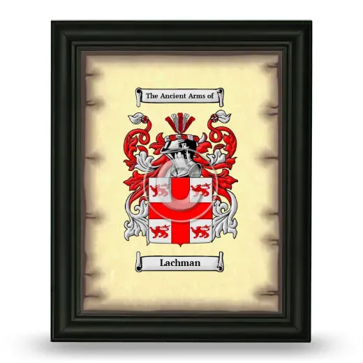 Lachman Coat of Arms Framed - Black