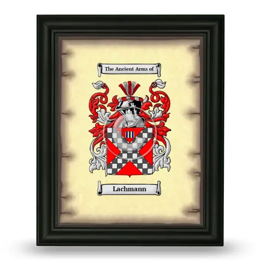 Lachmann Coat of Arms Framed - Black