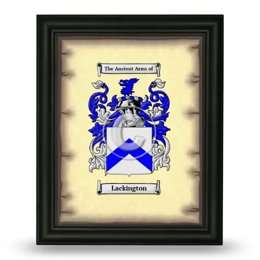 Lackington Coat of Arms Framed - Black