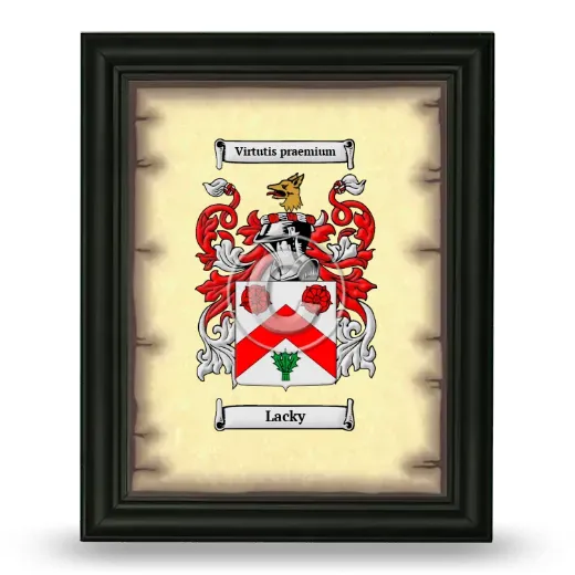 Lacky Coat of Arms Framed - Black