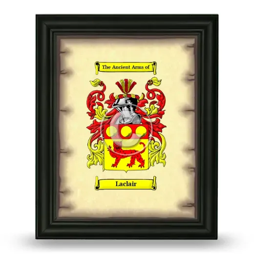 Laclair Coat of Arms Framed - Black