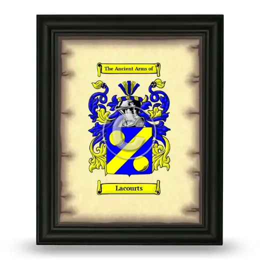 Lacourts Coat of Arms Framed - Black