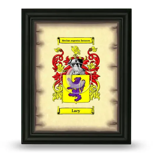 Lacy Coat of Arms Framed - Black
