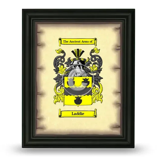 Laddie Coat of Arms Framed - Black
