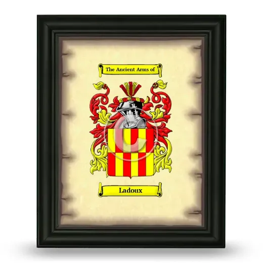 Ladoux Coat of Arms Framed - Black