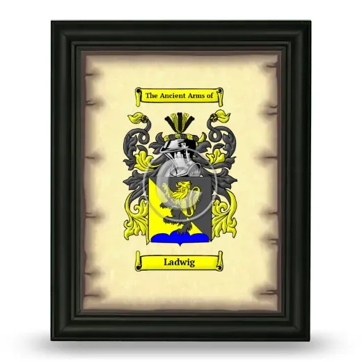 Ladwig Coat of Arms Framed - Black