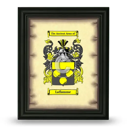 Laflamme Coat of Arms Framed - Black