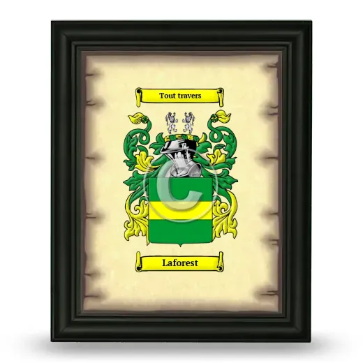 Laforest Coat of Arms Framed - Black