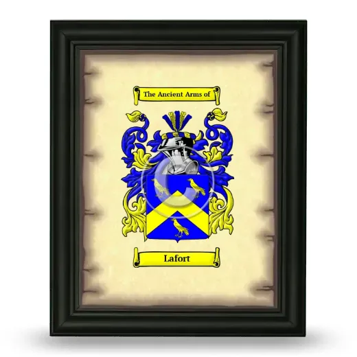 Lafort Coat of Arms Framed - Black