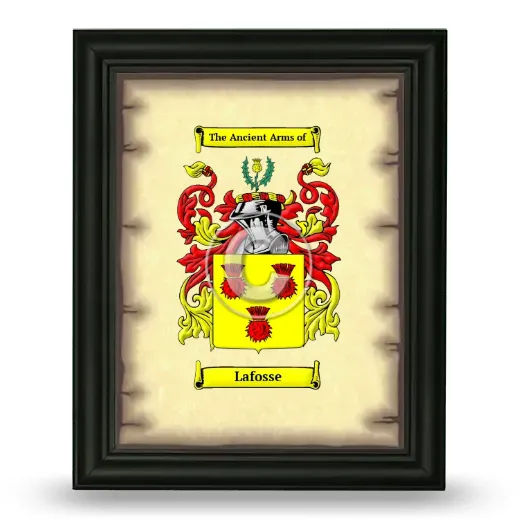 Lafosse Coat of Arms Framed - Black