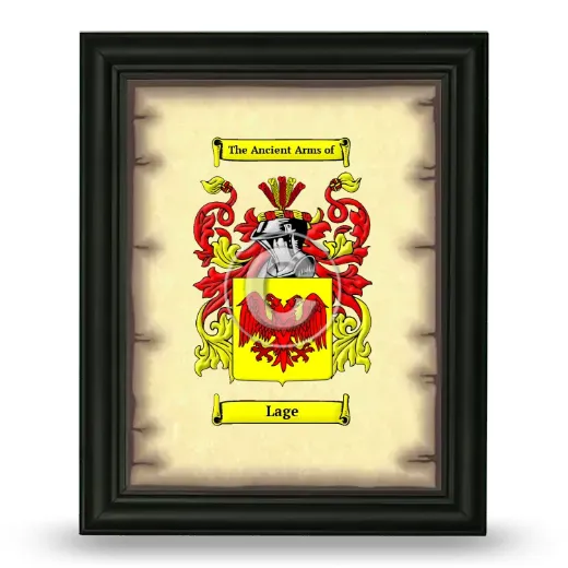 Lage Coat of Arms Framed - Black