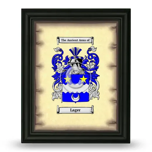 Lager Coat of Arms Framed - Black